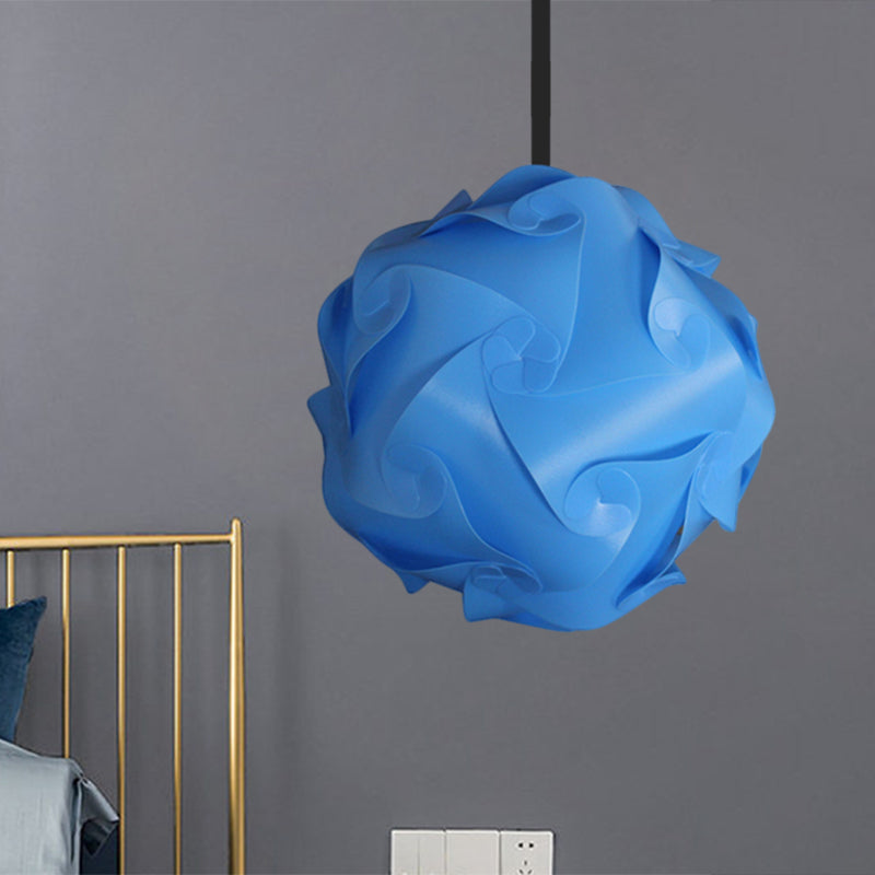 White/Red/Pink Globe Hanging Lamp Contemporary 1-Light Acrylic Ceiling Pendant Light, 8"/9"/10" Light Blue Clearhalo 'Ceiling Lights' 'Modern Pendants' 'Modern' 'Pendant Lights' 'Pendants' Lighting' 1208077