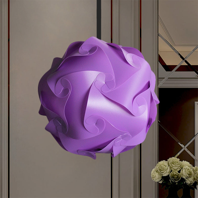 White/Red/Pink Globe Hanging Lamp Contemporary 1-Light Acrylic Ceiling Pendant Light, 8"/9"/10" Purple Clearhalo 'Ceiling Lights' 'Modern Pendants' 'Modern' 'Pendant Lights' 'Pendants' Lighting' 1208089