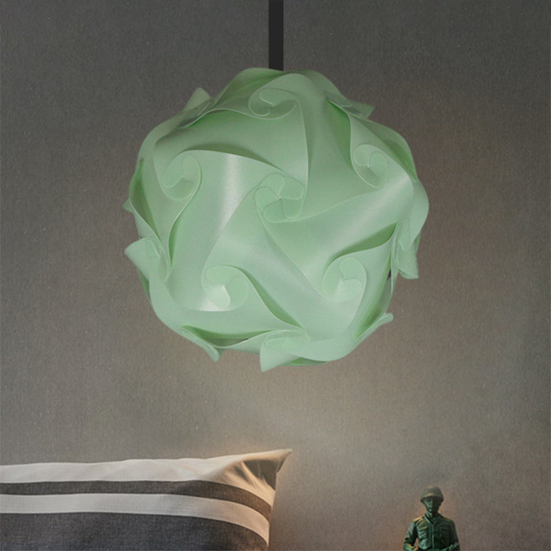 White/Red/Pink Globe Hanging Lamp Contemporary 1-Light Acrylic Ceiling Pendant Light, 8"/9"/10" Clearhalo 'Ceiling Lights' 'Modern Pendants' 'Modern' 'Pendant Lights' 'Pendants' Lighting' 1208097