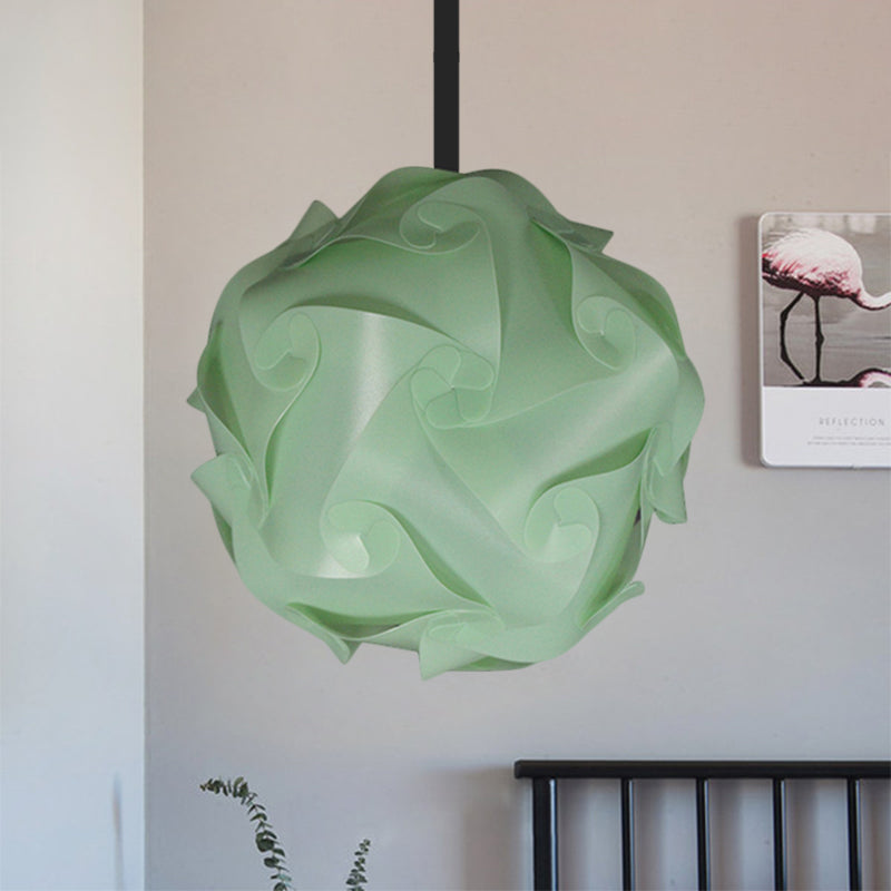 White/Red/Pink Globe Hanging Lamp Contemporary 1-Light Acrylic Ceiling Pendant Light, 8"/9"/10" Clearhalo 'Ceiling Lights' 'Modern Pendants' 'Modern' 'Pendant Lights' 'Pendants' Lighting' 1208099