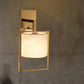 Contemporary Cylinder Sconce Light Fixture Fabric 1 Light Wall Sconce Lighting in Chrome Clearhalo 'Modern wall lights' 'Modern' 'Wall Lamps & Sconces' 'Wall Lights' Lighting' 1208106