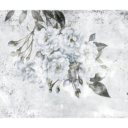 Elegant Flowering Peony Branch Murals Moisture Resistant Stylish Bedroom Wall Decor Clearhalo 'Wall Decor' 'Wall Mural' 1208260