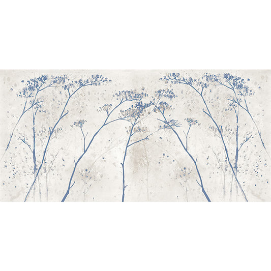 Blue Branchlet Wall Covering Murals Moisture Resistant Wall Decor for Dining Room Clearhalo 'Wall Decor' 'Wall Mural' 1209212
