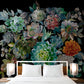 Colorful Blossom Wall Murals Flower Modernist Moisture Resistant Wall Decor on White for Home Clearhalo 'Wall Decor' 'Wall Mural' 1209239