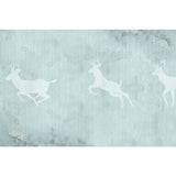 Minimalist Deer Silhouette Murals Wallpaper Grey-Blue Floral Print Wall Covering Clearhalo 'Wall Decor' 'Wall Mural' 1209388