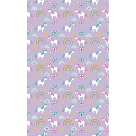 Cartoon Pony Printed Wallpaper Murals Purple-Green Stain Resistant Wall Art for Home Clearhalo 'Wall Decor' 'Wall Mural' 1209667