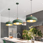 Macaron Stylish Bowl Pendant Light Fixture 1 Bulb Metal Hanging Pendant Light with Wooden Cap in Grey/Pink/Green Clearhalo 'Ceiling Lights' 'Modern Pendants' 'Modern' 'Pendant Lights' 'Pendants' Lighting' 1209689