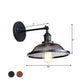Flared Restaurant Sconce Fixture with Mesh Shade Retro Style Wrought Iron 1 Bulb Black/Rust Wall Lamp Clearhalo 'Wall Lamps & Sconces' 'Wall Lights' Lighting' 1209759