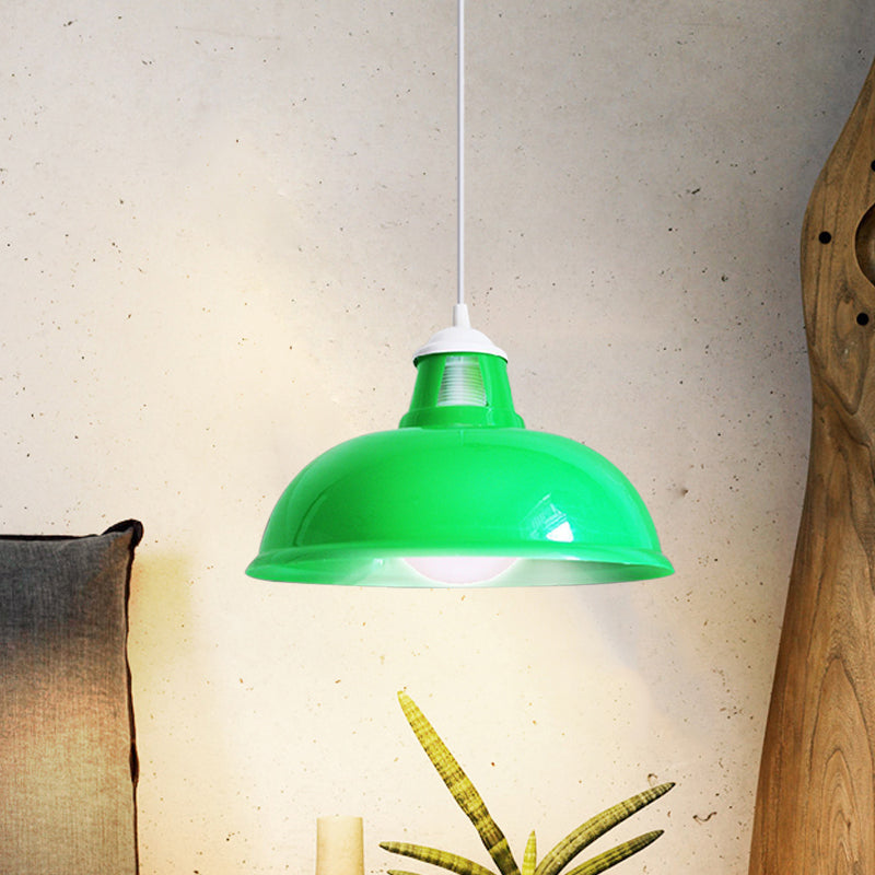 Vintage Bowl Shade Pendant Light 1 Bulb Acrylic Ceiling Fixture Light with Coin Pattern in Red/Yellow/Green for Restaurant Clearhalo 'Art Deco Pendants' 'Cast Iron' 'Ceiling Lights' 'Ceramic' 'Crystal' 'Industrial Pendants' 'Industrial' 'Metal' 'Middle Century Pendants' 'Pendant Lights' 'Pendants' 'Tiffany' Lighting' 1209779