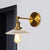 1 Light Clear Textured Glass Wall Sconce Light Vintage Brass Tapered Bedroom Lighting Fixture Clear Clearhalo 'Art deco wall lights' 'Cast Iron' 'Glass' 'Industrial wall lights' 'Industrial' 'Middle century wall lights' 'Modern' 'Rustic wall lights' 'Tiffany' 'Traditional wall lights' 'Wall Lamps & Sconces' 'Wall Lights' Lighting' 1209790