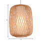 Asian Stylish Hand-Knitted Hanging Lighting with Cylinder Shade Bamboo 1 Light Living Room Pendant Lamp in Beige Clearhalo 'Ceiling Lights' 'Pendant Lights' 'Pendants' Lighting' 121049