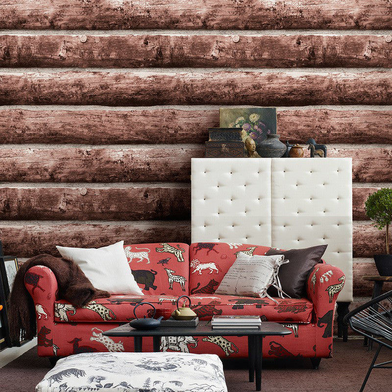Moisture Resistant Wood Effect Wallpaper Non-Woven Industrial Wall Art for Living Room Clearhalo 'Industrial wall decor' 'Industrial' 'Wallpaper' Wall Decor' 1211811