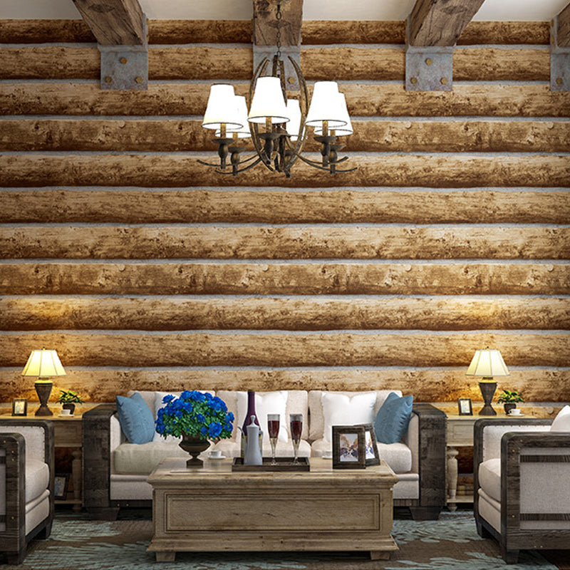 Moisture Resistant Wood Effect Wallpaper Non-Woven Industrial Wall Art for Living Room Clearhalo 'Industrial wall decor' 'Industrial' 'Wallpaper' Wall Decor' 1211815