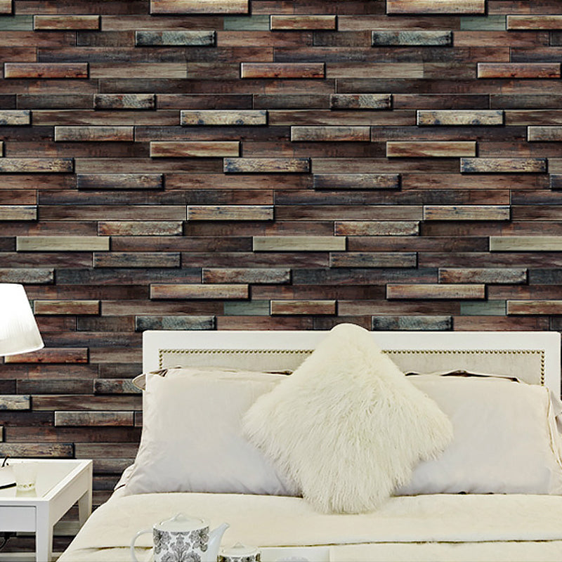 57.1-sq ft Brick-and-Mortar Wallpaper Dark Color Non-Woven Fabric Wall Decor, Moisture Resistant Red Brown Clearhalo 'Industrial wall decor' 'Industrial' 'Wallpaper' Wall Decor' 1211818