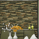 57.1-sq ft Brick-and-Mortar Wallpaper Dark Color Non-Woven Fabric Wall Decor, Moisture Resistant Yellow-Brown Clearhalo 'Industrial wall decor' 'Industrial' 'Wallpaper' Wall Decor' 1211820