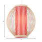 Global Kitchen Hanging Light Fixture Bamboo 1 Light Chinese Style Suspension Lamp with Inner Red Cylinder Shade Clearhalo 'Ceiling Lights' 'Modern Pendants' 'Modern' 'Pendant Lights' 'Pendants' Lighting' 121185