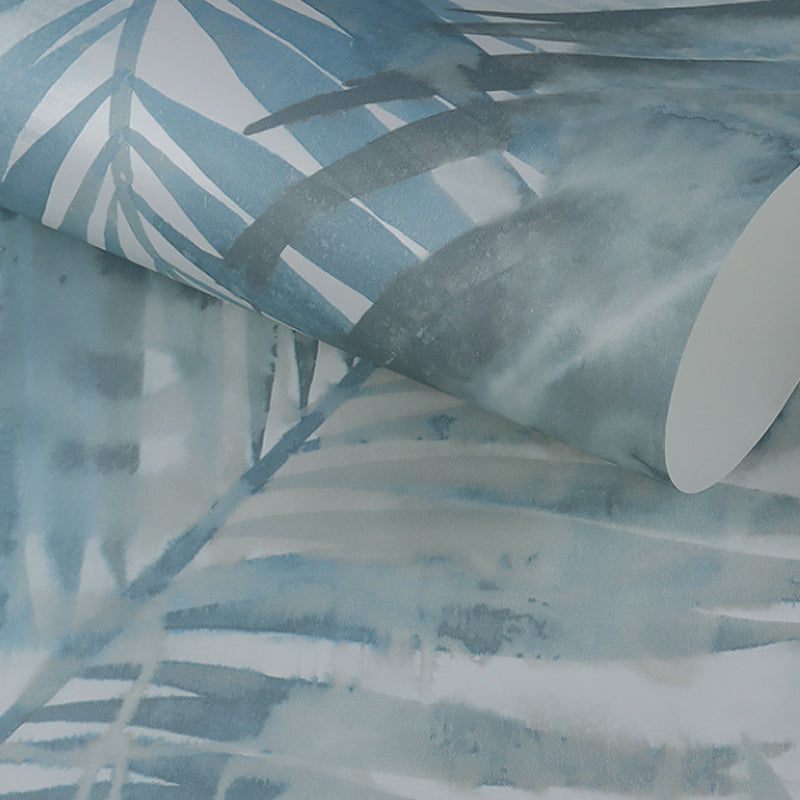 Light-Color Foliage Wallpaper Roll Plants Nordic Moisture Resistant Wall Art for Living Room Clearhalo 'Modern wall decor' 'Modern' 'Wallpaper' Wall Decor' 1211968