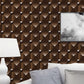 Modern Rhombus Patterned Wallpaper Dark Color Living Room Wall Decoration, Non-Pasted Coffee Clearhalo 'Wall Decor' 'Wallpaper' 1212046