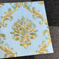 3D Embossed Unpasted Wallpaper Vintage Jacquard Wall Decor in Pastel Color for Home Clearhalo 'Vintage wall decor' 'Vintage' 'Wallpaper' Wall Decor' 1212260