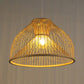 Asian Stylish 1 Light Ceiling Fixture with Bamboo Shade Beige Pear-Shaped Pendent Lamp for Dining Room Clearhalo 'Ceiling Lights' 'Pendant Lights' 'Pendants' Lighting' 121227
