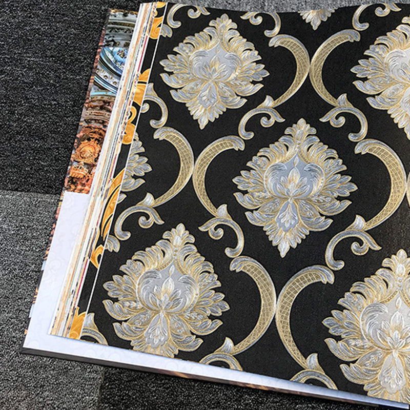 Glam Medallion Patterned Wallpaper for Dining Room 33' L x 20.5" W Wall Decor in Pastel Color Clearhalo 'Vintage wall decor' 'Vintage' 'Wallpaper' Wall Decor' 1212338