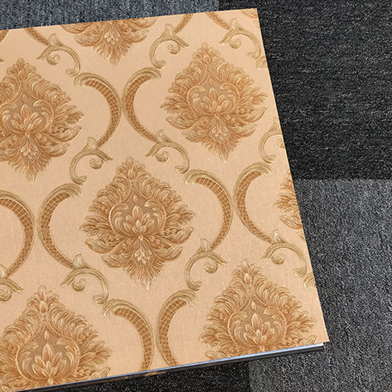 Glam Medallion Patterned Wallpaper for Dining Room 33' L x 20.5" W Wall Decor in Pastel Color Clearhalo 'Vintage wall decor' 'Vintage' 'Wallpaper' Wall Decor' 1212341