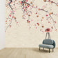 Oriental Blooming Plum Wall Murals for Living Room Custom Wall Covering in Pastel Color Clearhalo 'Wall Decor' 'Wall Mural' 1213002