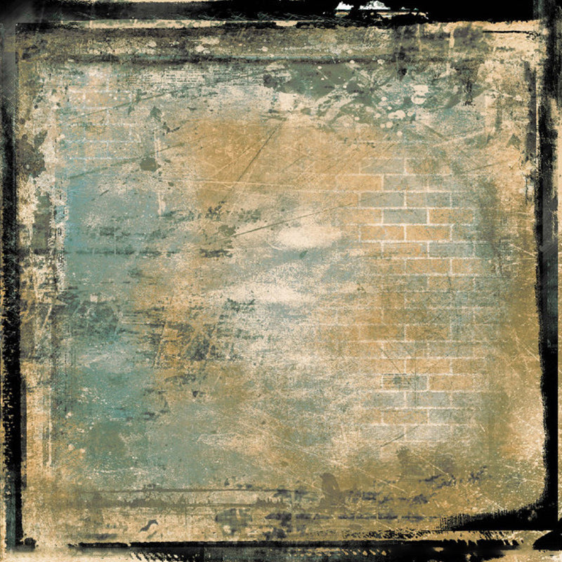 Vintage Distressed Brick Effect Murals for Kitchen Custom Size Wall Art in Brown Clearhalo 'Wall Decor' 'Wall Mural' 1213210