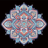 Pink-Blue Bohemia Wallpaper Murals Whole Flowers Pattern Wall Covering for Living Room Clearhalo 'Wall Decor' 'Wall Mural' 1213247