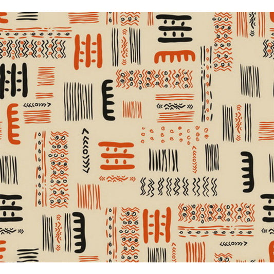 Orange-Yellow Bohemia Mural Wallpaper Full-Size Tribal Symbol Wall Covering for Home Clearhalo 'Wall Decor' 'Wall Mural' 1213334