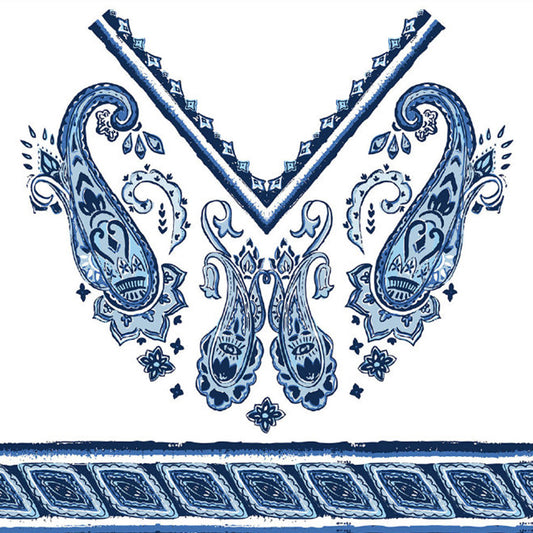 Blue Teardrop Wall Paper Murals Geometric Bohemian Washable Wall Covering for Home Clearhalo 'Wall Decor' 'Wall Mural' 1213355