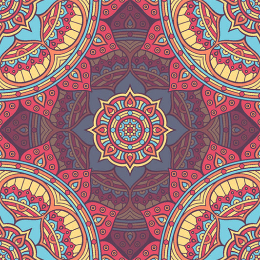 Illustration Flower Printed Mural Decal Whole Wall Decor for Living Room, Customized Size Clearhalo 'Wall Decor' 'Wall Mural' 1213391