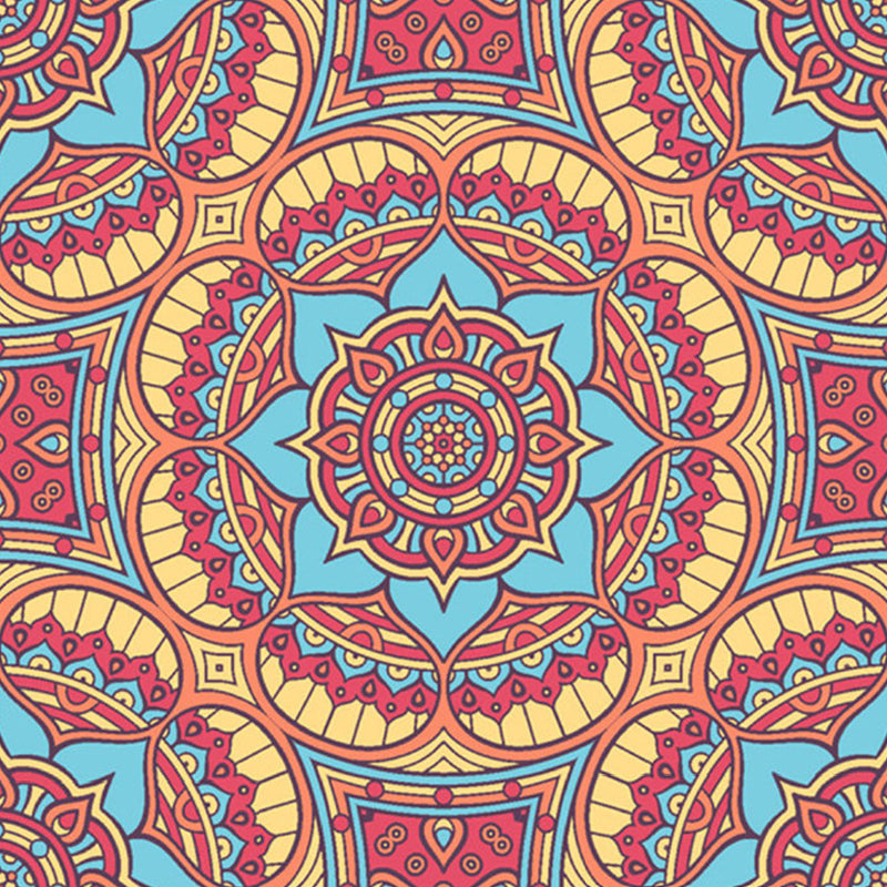 Illustration Flower Printed Mural Decal Whole Wall Decor for Living Room, Customized Size Clearhalo 'Wall Decor' 'Wall Mural' 1213396