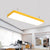 Rectangular Hanging Lamp Simplicity Metal Led 47" Long White/Blue/Yellow Ceiling Pendant Light for Office, 8"/12" Wide Yellow 47" Clearhalo 'Ceiling Lights' 'Modern Pendants' 'Modern' 'Pendant Lights' 'Pendants' Lighting' 121412