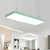 Rectangular Hanging Lamp Simplicity Metal Led 47" Long White/Blue/Yellow Ceiling Pendant Light for Office, 8"/12" Wide Green 47" Clearhalo 'Ceiling Lights' 'Modern Pendants' 'Modern' 'Pendant Lights' 'Pendants' Lighting' 121415