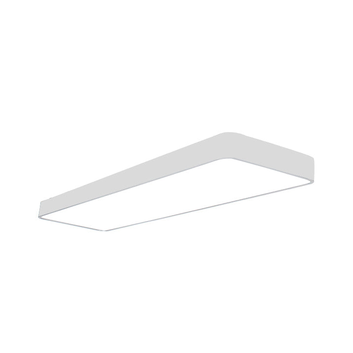 Rectangular Hanging Lamp Simplicity Metal Led 47" Long White/Blue/Yellow Ceiling Pendant Light for Office, 8"/12" Wide Clearhalo 'Ceiling Lights' 'Modern Pendants' 'Modern' 'Pendant Lights' 'Pendants' Lighting' 121421