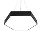 Yellow/Silver/Purple Hexagon Pendant Lamp Contemporary Led Metal Hanging Ceiling Light, 12"/18"/23.5" Wide Clearhalo 'Ceiling Lights' 'Modern Pendants' 'Modern' 'Pendant Lights' 'Pendants' Lighting' 121486