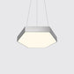 Yellow/Silver/Purple Hexagon Pendant Lamp Contemporary Led Metal Hanging Ceiling Light, 12"/18"/23.5" Wide Clearhalo 'Ceiling Lights' 'Modern Pendants' 'Modern' 'Pendant Lights' 'Pendants' Lighting' 121492