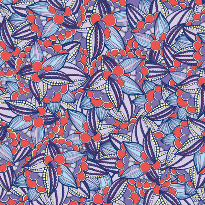 Flower Plant Mural Decal Boho-Chic Smooth Wall Covering in Multi-Color, Custom Made Clearhalo 'Wall Decor' 'Wall Mural' 1218410