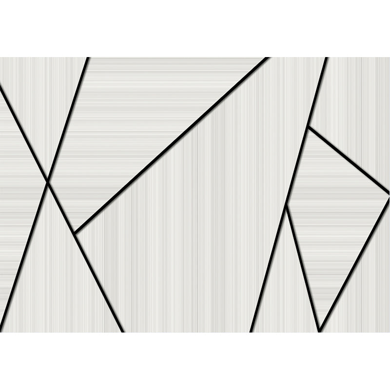 Beige Geometrical Wall Paper Murals Moisture Resistant Minimalism Bedroom Wall Art Clearhalo 'Wall Decor' 'Wall Mural' 1218435