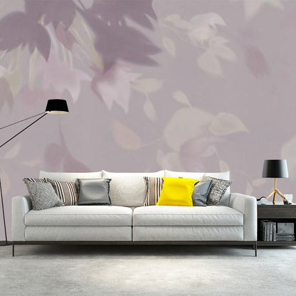 Shattered Flower Print Mural Purple Modern Style Wall Decor for Bedroom, Non-Woven Fabric Purple Clearhalo 'Wall Decor' 'Wall Mural' 1218452