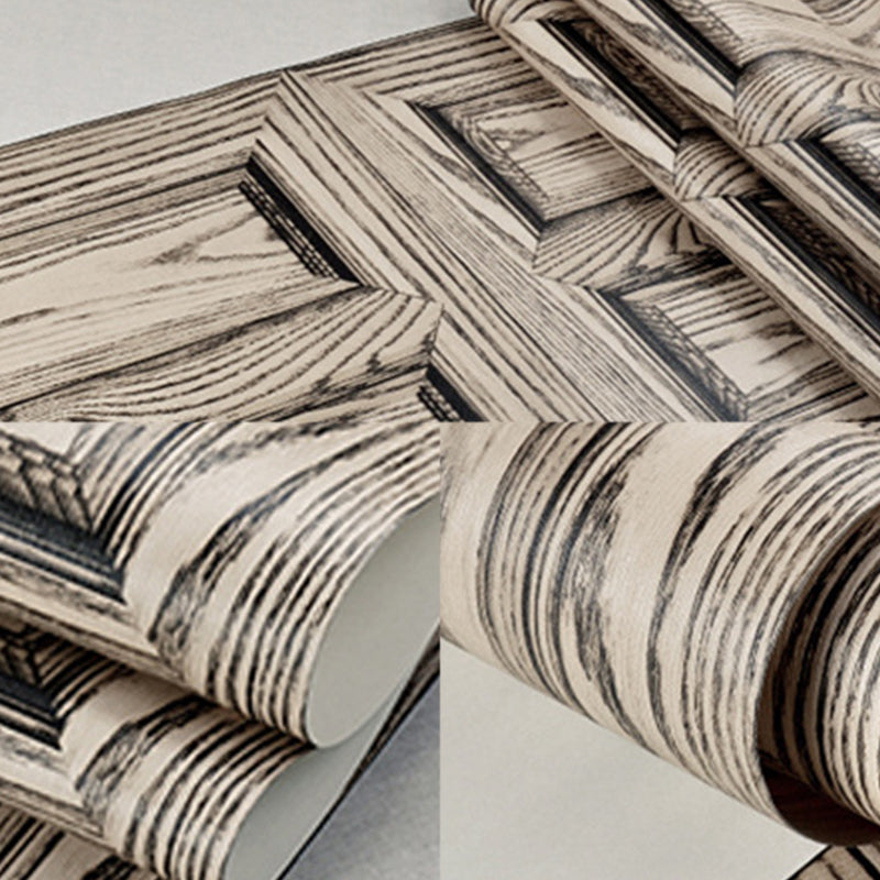 PVC Wallpaper Roll Wood Door Pattern Smooth Surface Wall Covering for Decoration Clearhalo 'Country wall decor' 'Rustic' 'Wallpaper' Wall Decor' 1218471