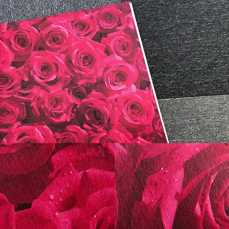 Dark Color Rose Wallpaper Roll Flower Country Moisture Resistant Wall Decor for Home Clearhalo 'Country wall decor' 'Rustic' 'Wallpaper' Wall Decor' 1218583