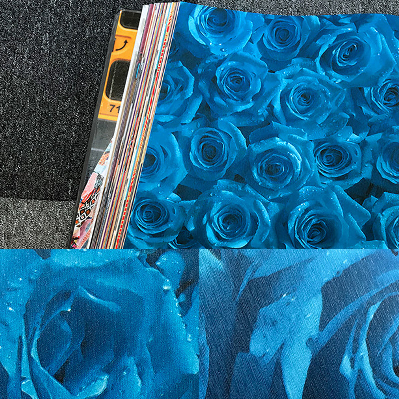 Dark Color Rose Wallpaper Roll Flower Country Moisture Resistant Wall Decor for Home Clearhalo 'Country wall decor' 'Rustic' 'Wallpaper' Wall Decor' 1218586