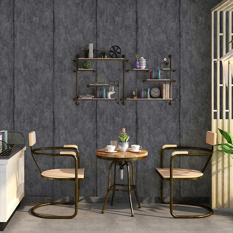 Solid Color Steampunk Wallpaper 57.1-sq ft Ikat Wall Covering for Restaurant, Water Resistant Clearhalo 'Industrial wall decor' 'Industrial' 'Wallpaper' Wall Decor' 1218643