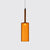 Nickle Cylindrical/Drum/Long Column Suspension Pendant Modernist 1 Light Grey/Red/Orange Glass Led Hanging Light Fixture Orange Long Column Clearhalo 'Ceiling Lights' 'Glass shade' 'Glass' 'Modern Pendants' 'Modern' 'Pendant Lights' 'Pendants' Lighting' 121891