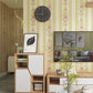 Cottage Striped Wallpaper Roll Soft-Color Flower Wall Decor for Living Room, 54.2-sq ft Yellow Clearhalo 'Country wall decor' 'Rustic' 'Wallpaper' Wall Decor' 1219089