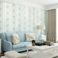 Adhesive Rural Floral Striped Wallpaper Pastel-Color Removable Wall Art for Bedroom Light Blue Clearhalo 'Country wall decor' 'Rustic' 'Wallpaper' Wall Decor' 1219145