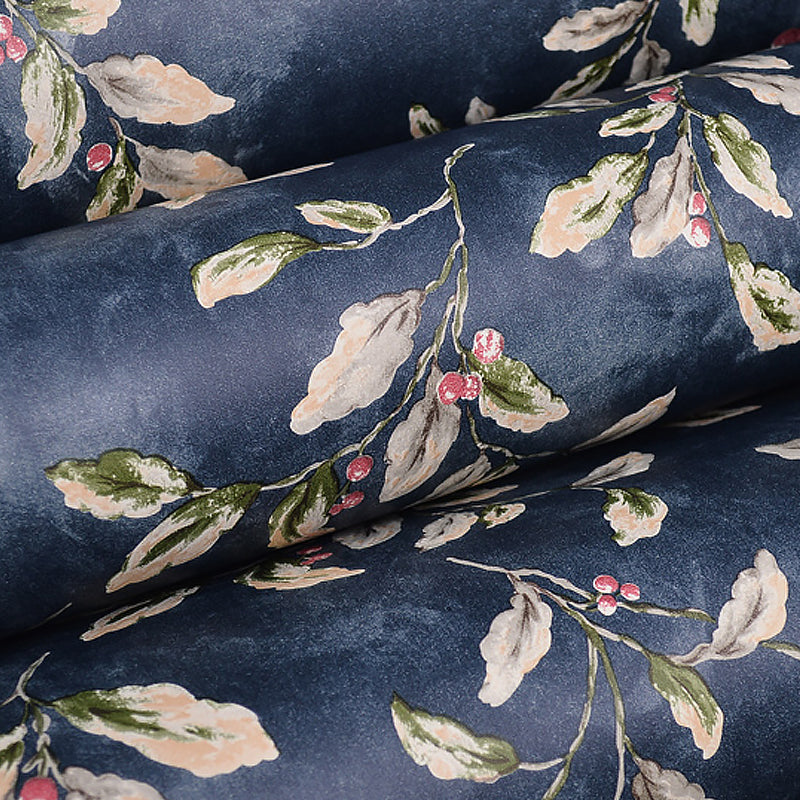 Purple Violet Stick Wallpaper Roll Floral Country Moisture Resistant Wall Art, Easy to Remove Clearhalo 'Country wall decor' 'Rustic' 'Wallpaper' Wall Decor' 1219170