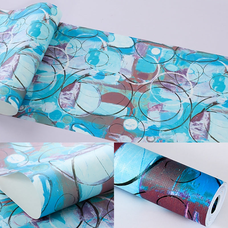 Modern Art Bubbles Wallpaper Roll Dark-Color Abstract Painting Wall Covering for Living Room Clearhalo 'Modern wall decor' 'Modern' 'Wallpaper' Wall Decor' 1219186